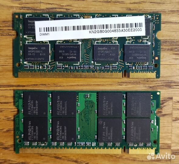 Оперативная память DDR2 SO-dimm 2Gb 667-800 MHz