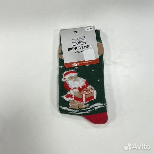 Носки женские мохровые новогодние/Турция