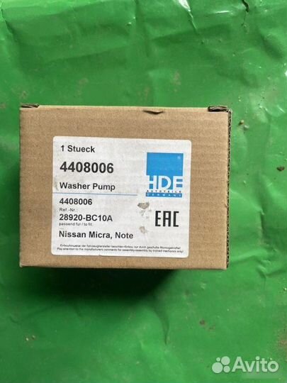 Насос омывателя Nissan Note E11