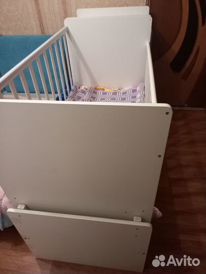 Детская кроватка трансформер с маятником 0+