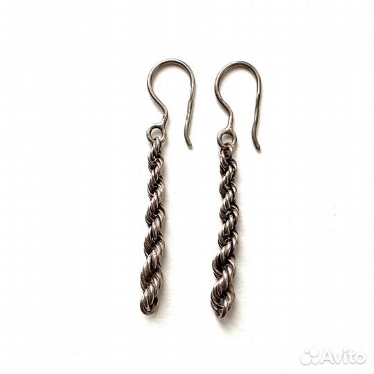 Серьги Серебро 916 проба звезда времен СССР