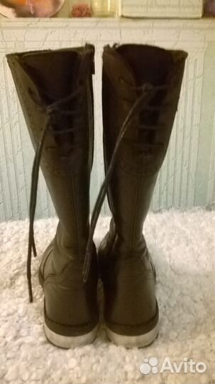 Сапоги демисезонные кожа
