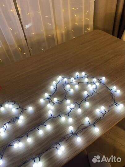 Гирлянда 3.5 метра примерно) в отличном состоянии)