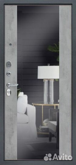 Дверь входная металлическая Спартак с зеркалом