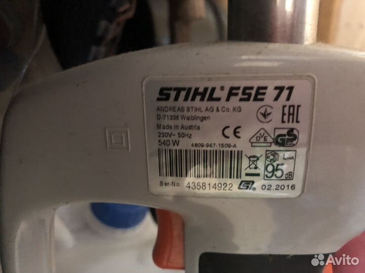 Газонокосилка stihl FSE71