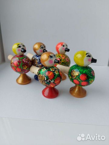 Деревянные птички-свистульки