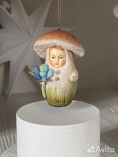 Ватная игрушка Грибочек