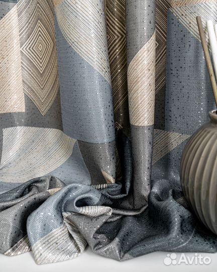 Комплект портьер Пабло Голубой шторы занавески