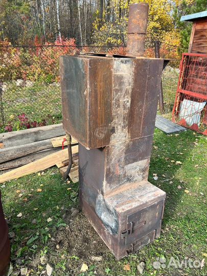 Печь для бани с баком