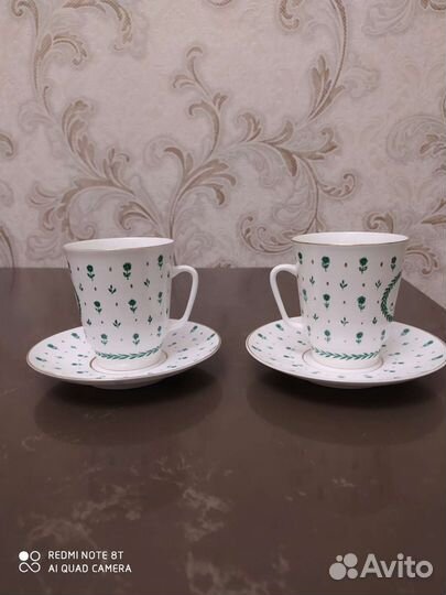 Кофейные пары лфз Инициал, костяной фарфор