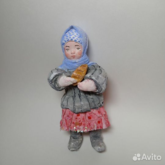 Ватная елочная игрушка