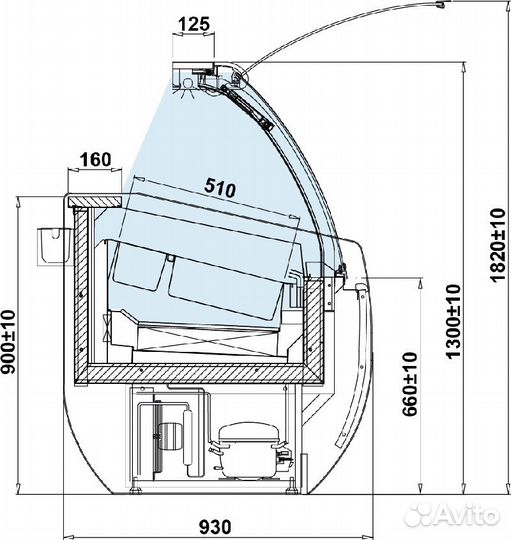 Морозильная витрина для мороженого