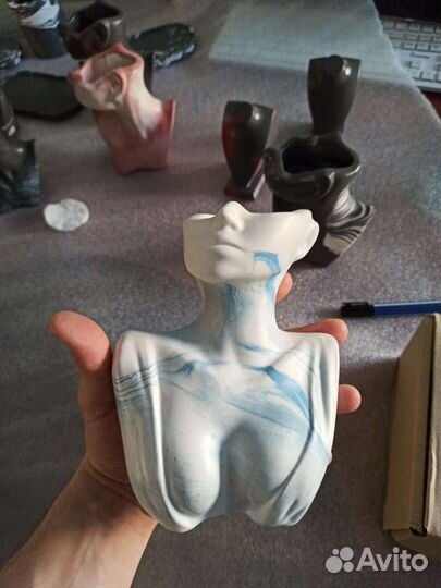 Кашпо, органайзер из гипса