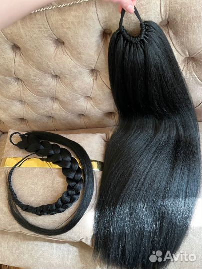 Хвост на резинке, накладной хвост, хвост шиньон