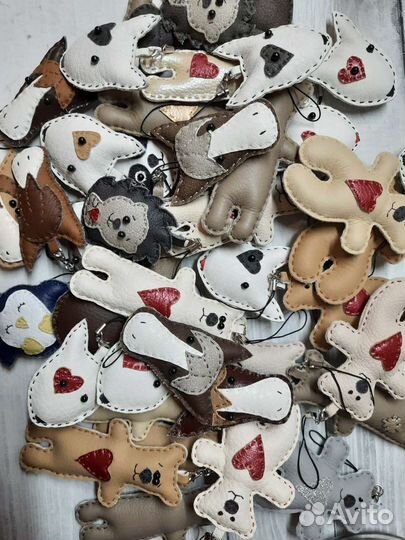 Брелоки из эко кожи ручной работы