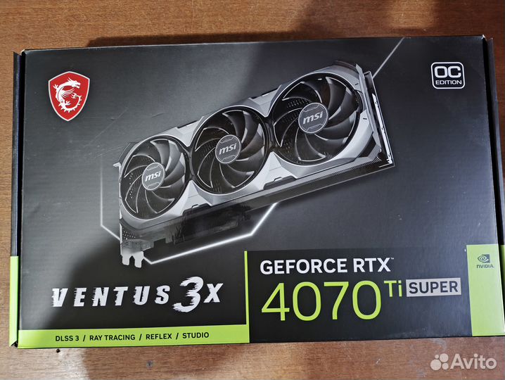 Новая видеокарта MSI GeForce RTX 4070 Ti super 16g