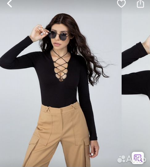 Боди на шнуровке