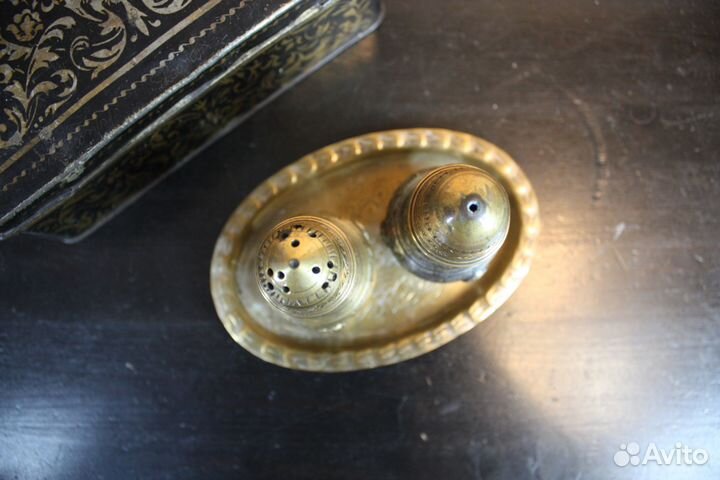 Посуда Набор Солонка-Перечница на Подносе Индия