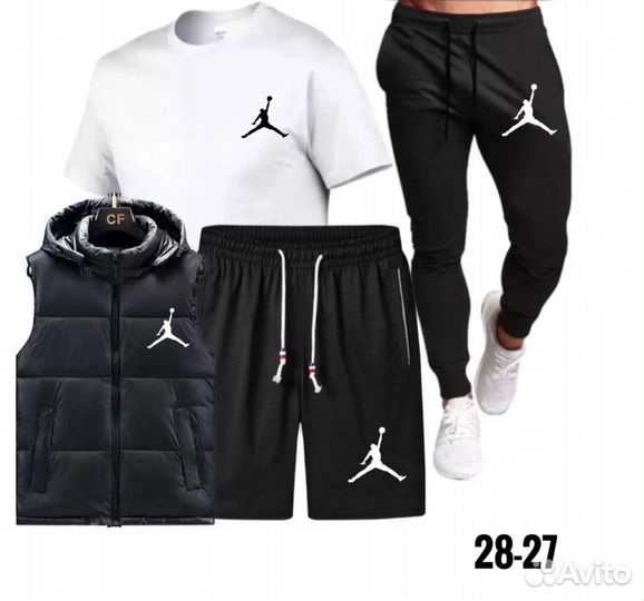 Мужской костюм 4 в 1 с жилеткой