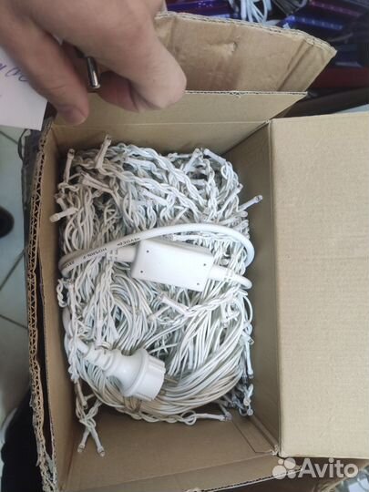 Гирлянда уличная бахрома 25м мерцающая