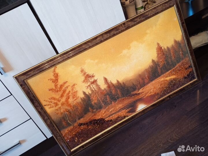 Картина большая из янтаря