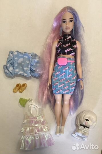 Кукла барби экстра пышка плюс аутфит