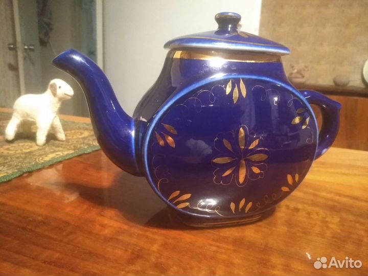 Чайник и чашечка,Гжель