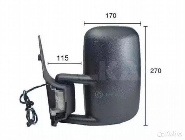 Alkar 9226966 Зеркало заднего вида MB sprinter L-1