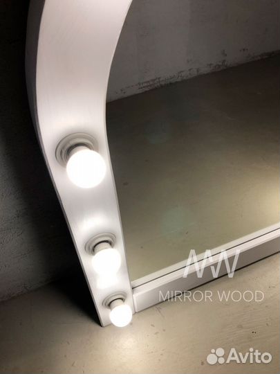 Гримерное зеркало с подсветкой полукруг