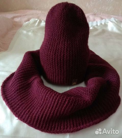 Шапка+снуд новые