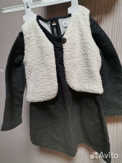 Платье тёплое и жилетка