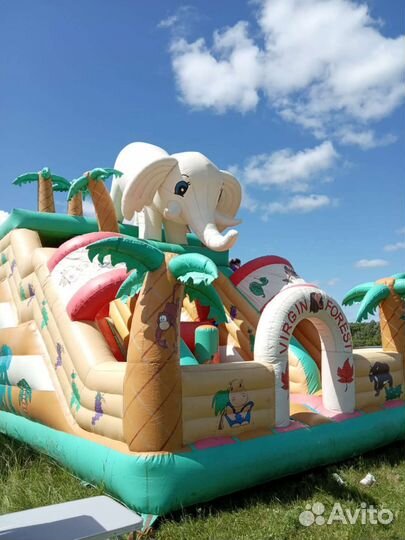 Надувной батут слоник