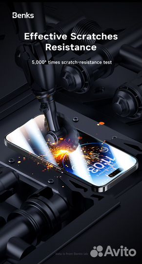 Benks Стекло iPhone 13,13 Pro,14 Сапфировое