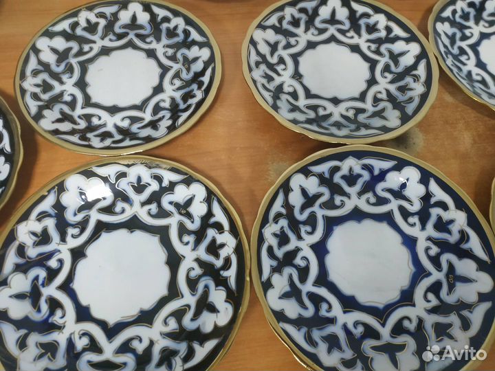 Тарелка порционная 23 см Пахта с золотом