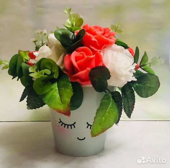 Розы из мыла ручной работы