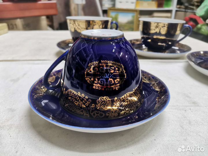 Чайная пара Чувашская асср Кобальт лфз (Ч)