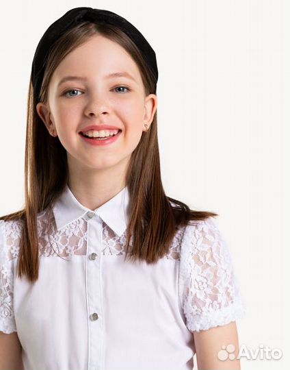 Блузка школьная рукав кружево Gloria Jeans 122-128