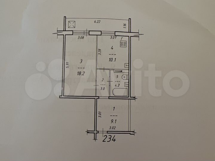 1-к. квартира, 44,6 м², 9/10 эт.