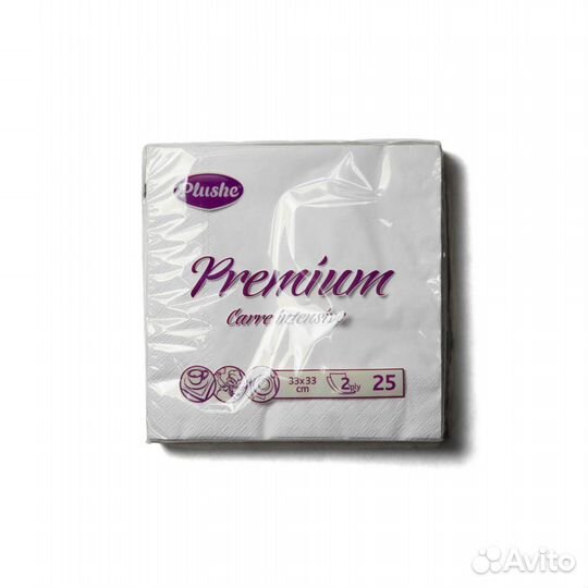 Салфетки бумажные 2сл 25л (33х33см) Plushe