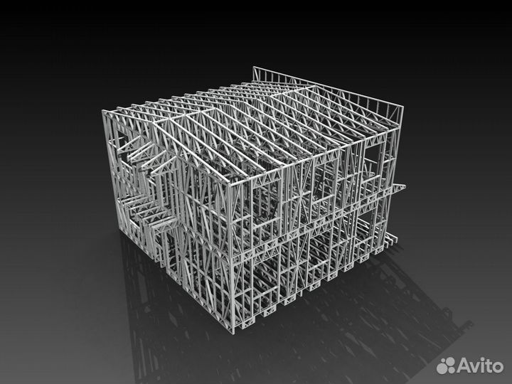 Лстк каркас торгово-офисного здания, 242 м2