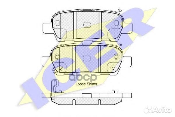 Колодки торм диск G35 Coupe/Sedan 3.5i V6 18183