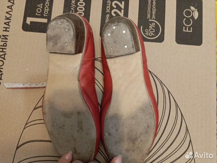 Туфли для народных танцев красные 33