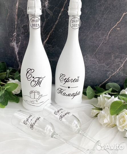 Свадебный набор шампанское бокалы