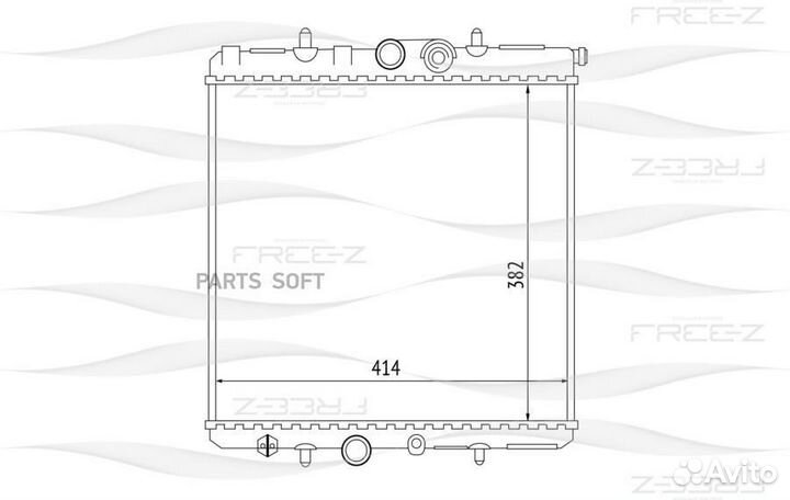Радиатор охлаждения peugeot 206 98- 1330H2