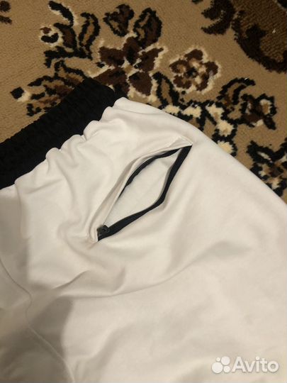 Штаны nike tech fleece черные белый