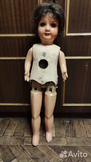 Кукла папье-маше.Ходячая.Винтаж.Италия