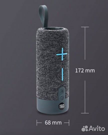 Беспроводная портативная колонка TG красная