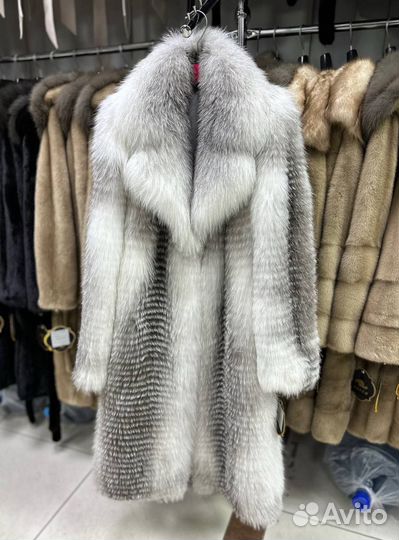 Шуба из меха финской лисы 44 46 48 50 52