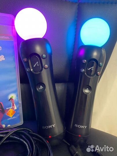 2 PS Move + камера PS3 + диск