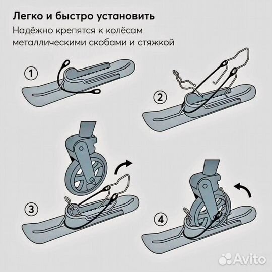 Лыжи для детской коляски